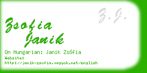 zsofia janik business card